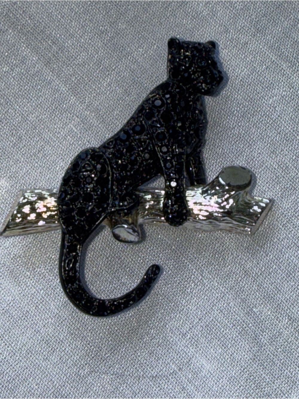 Stunning Vintage 1992 Carolee Signed "Big Cat" Collection Black Panther Brooch